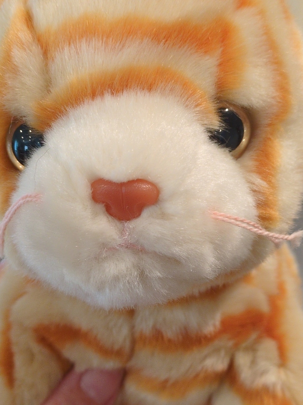 TY Beanie Buddies Amber Orange Tabby Cat Plush 1999 Vintage 10"